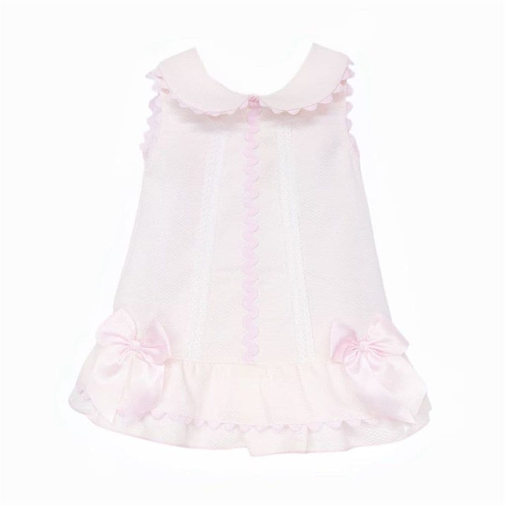 Baby Girl Pink Waffle Lacey Dress "2611"