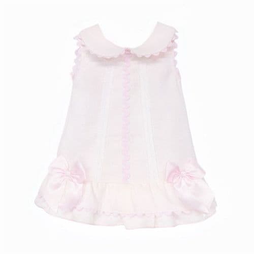 Baby Girl Pink Waffle Lacey Dress "2611"