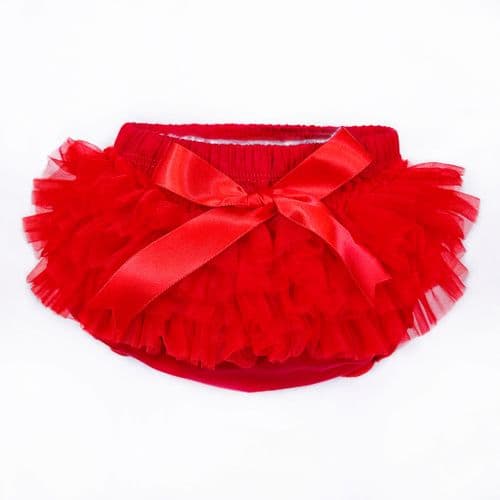 Baby Girl Red Super Soft Tutu Frilly Pants "Tutu Pants Red"