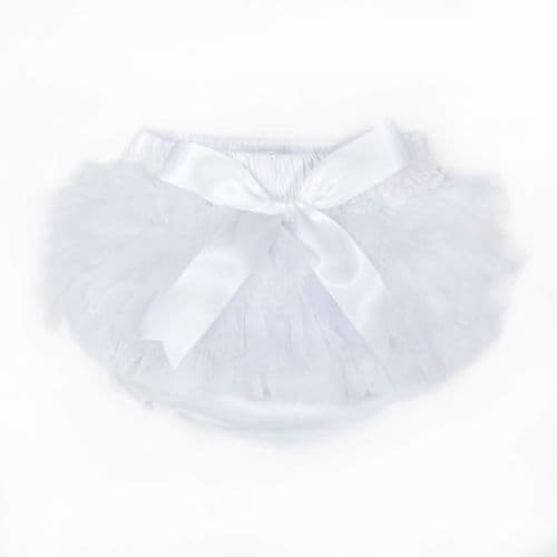 Baby Girl White Super Soft Tutu Frilly Pants "Tutu Pants White"