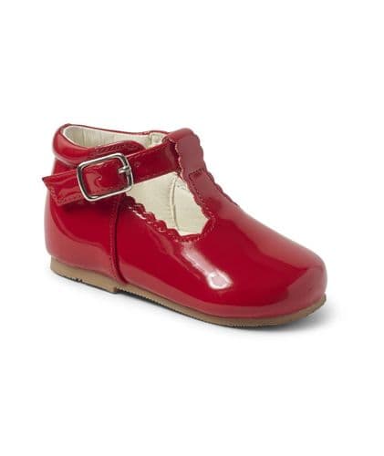Baby Girls Patent T-Bar Shoes "Arianna Red"