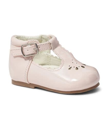 Baby Girls Patent T-Bar Shoes "Tia Pink"