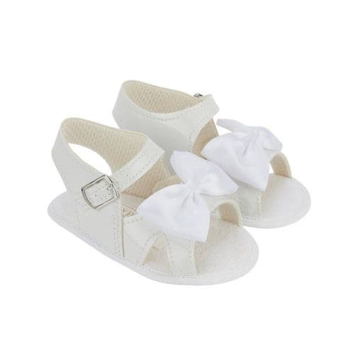 Baby Girls Soft Sole Sandal "S050 White"