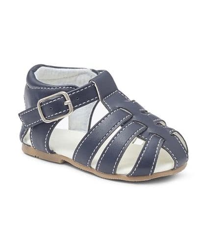 Baby's Unisex Patent Sandals "Larry Navy"