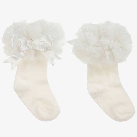 Ivory Spanish Tutu Frilly Ankle Socks 