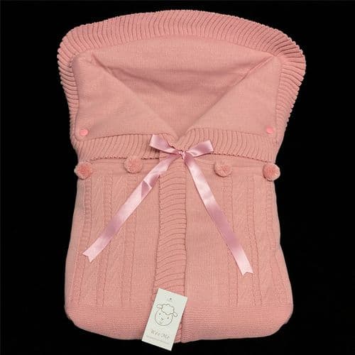 New Stunning Dusty Pink Baby Spanish Knitted Nest BN01DP