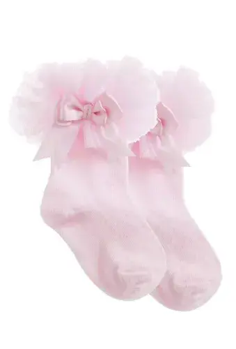 Pink Spanish Tutu Frilly Ankle Socks "3480 Pink"