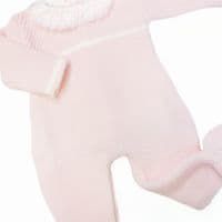 SARDON Baby Girl Light Pink Knitted Collar Bodysuit