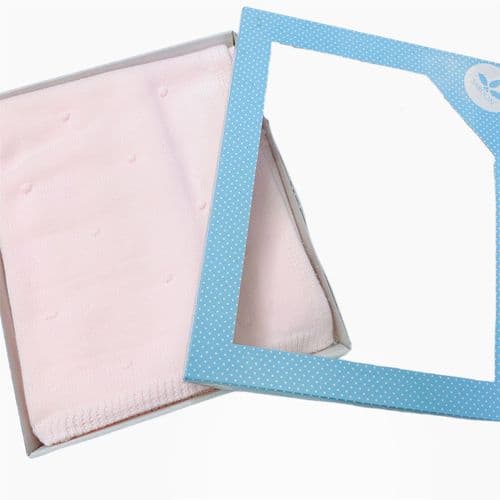 Sardon Baby Girl Spanish Pink Knitted Dot Shawl "023VE 325P"