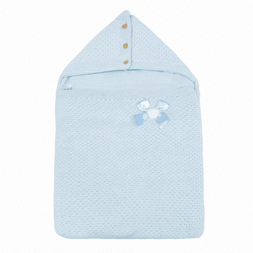 Spanish Baby Girl/Boy Blue Knitted Sleeping Bag Baby Nest "859"