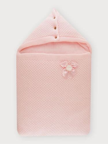 Spanish Baby Girl Pink Knitted Sleeping Bag Baby Nest "859"