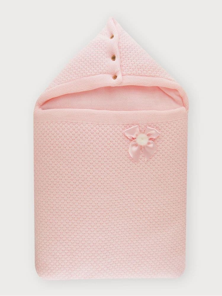 Spanish Baby Girl Pink Knitted Sleeping Bag Baby Nest "859"