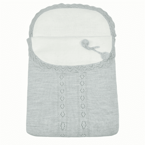 Spanish Baby Grey Knitted Sleeping Bag Baby Nest "852"