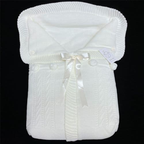 Spanish Cream Knitted Baby Nest Sleeping Bag "BN01 C"