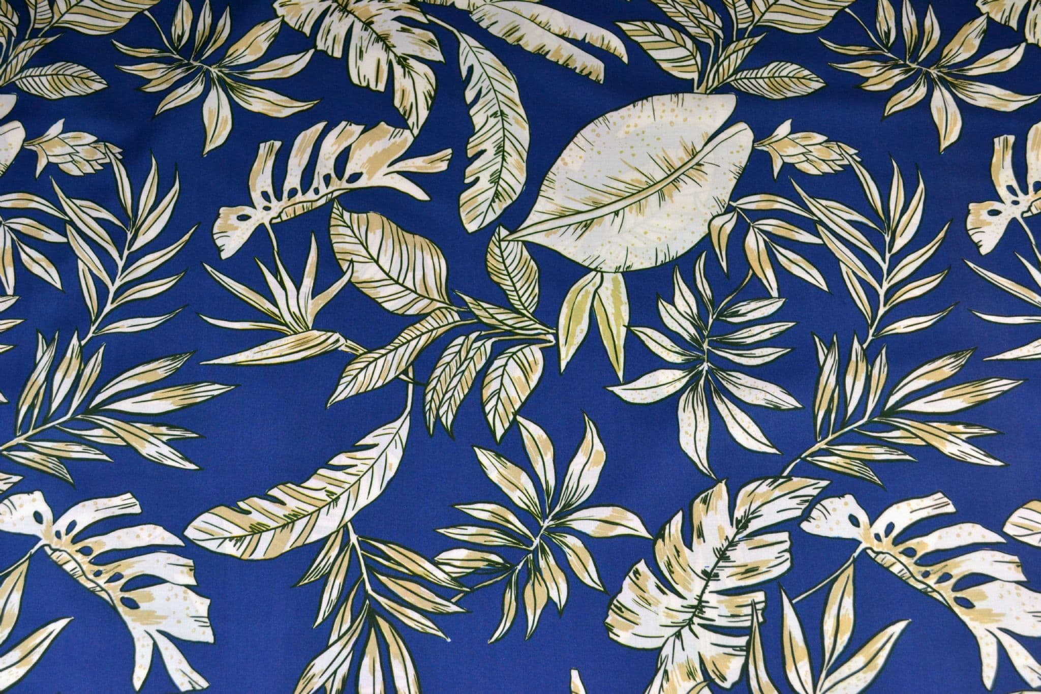 Capri palms in Marlie cotton lawn fabric by Lady McElroy