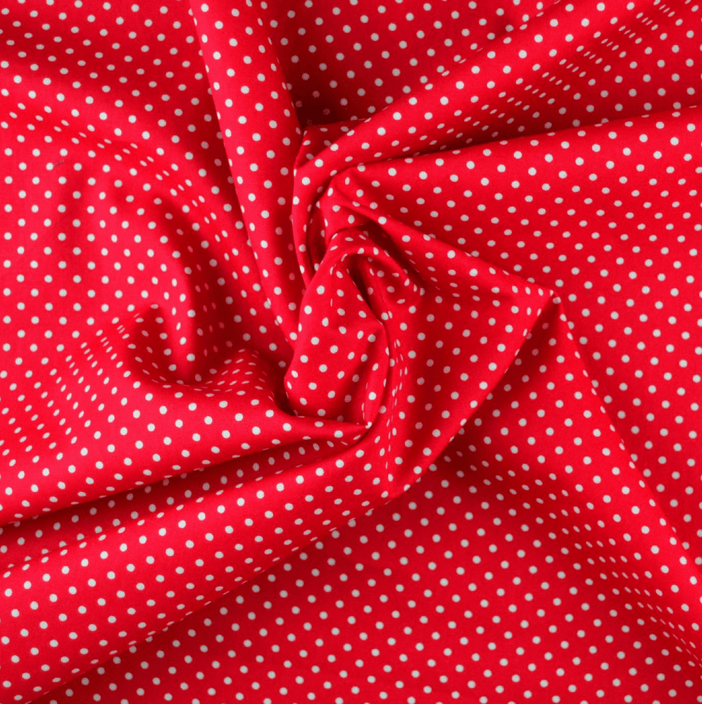 White Spots On Red Cotton Fabric White Spots On Red Cotton Fabric