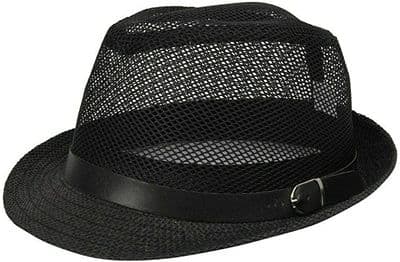 2129 Panama Straw Paper Holiday Sun Hat BLACK  5061010640551