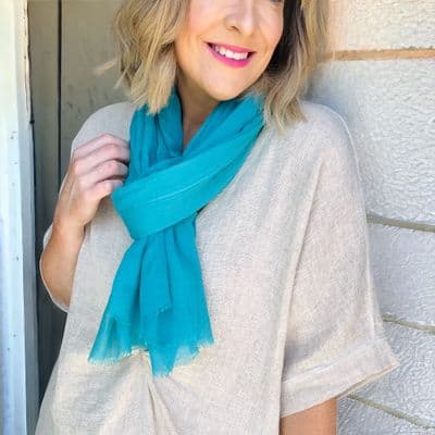 6477 TURQUOISE Ladies Soft Feel Plain Scarf