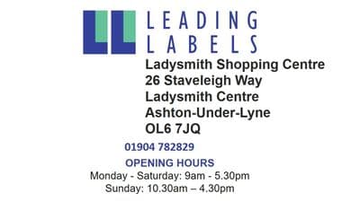ASHTON UNDER LYNE - LEADING LABELS
