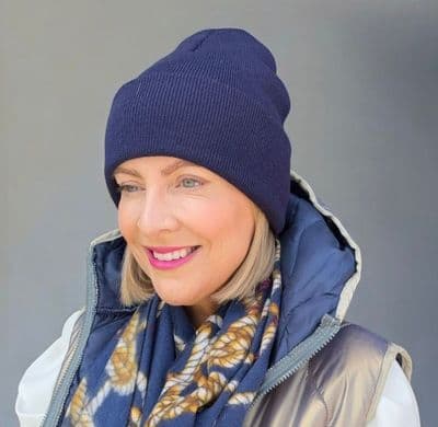 CHADWICK HUGO NAVY  Unisex Soft Comfortable Beanie Hat, Breathable Perfect for Outdoors