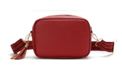 LINDSAY BERRY ZIG ZAG STRAP BAG