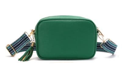 LINDSAY GREEN ZIG ZAG STRAP BAG