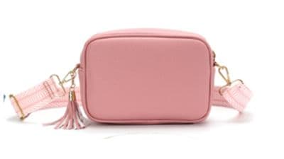 LINDSAY PINK  ZIG ZAG STRAP BAG