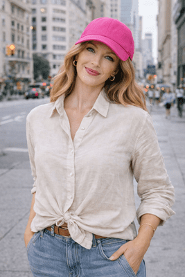 POSH SAM  HOT PINK  Unisex Baseball Cap Adjustable Running Sports Baseball Caps