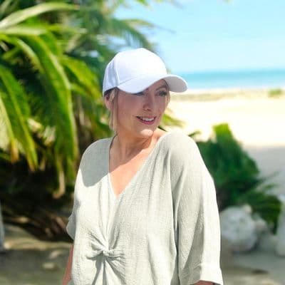 POSH SAM WHITE  Unisex Baseball Cap Adjustable Running Sports Baseball Caps