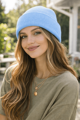 Unisex Soft Comfortable Beanie Hat, Breathable Perfect for Outdoors POSH HUGO BLUE 5060846769610