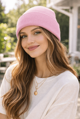 Unisex Soft Comfortable Beanie Hat, Breathable Perfect for Outdoors POSH HUGO PINK 5060846769603