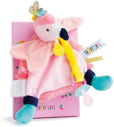 Doudou et Compagnie Flamingo Pacifier Clip
