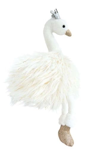 Historie D' Ours Glitter Swan Keyring