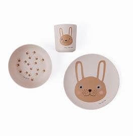 OYOY Rabbit rose Mini TableWare