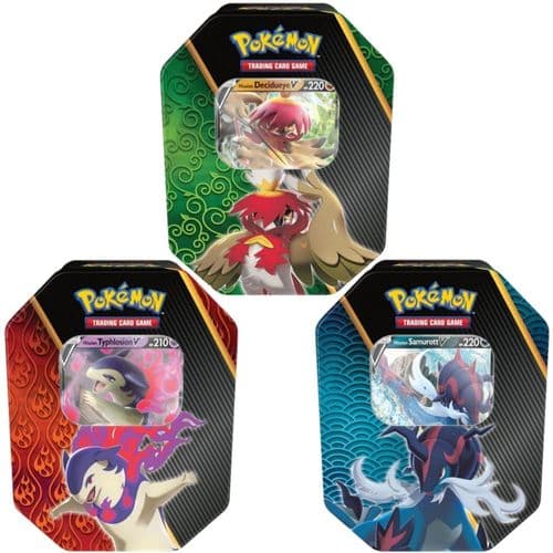Pokemon Divergent Power tin Decidueye V, Typhlosion V, Samurott V