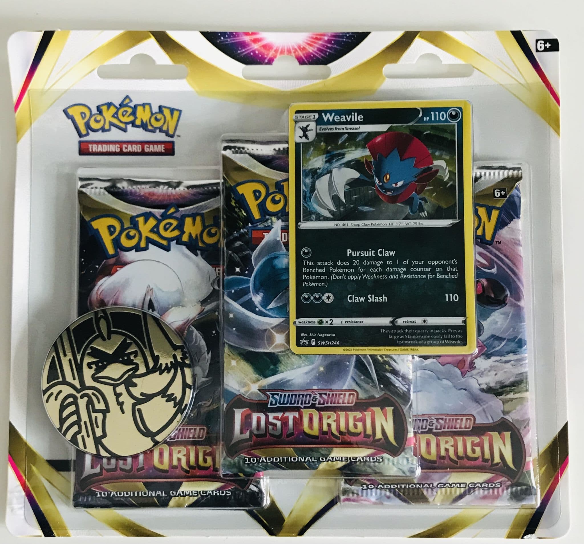 Pokemon Sword & Shield 11 Lost Origin 3 pack booster display
