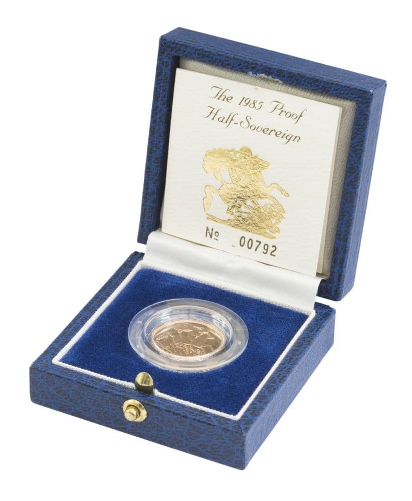 1985 Proof Half Sovereign for sale