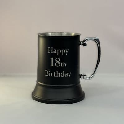 18th Birthday Black Tankard