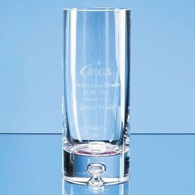 20cm Cylinder Bubble Base Vase