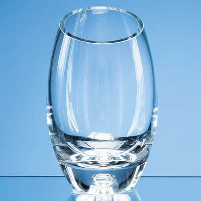 24cm Bubble Base Oval Vase