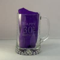 30th Birthday Glass Tankard