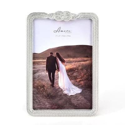 Amore Silverplated Infinity 3D Knot Frame - 4