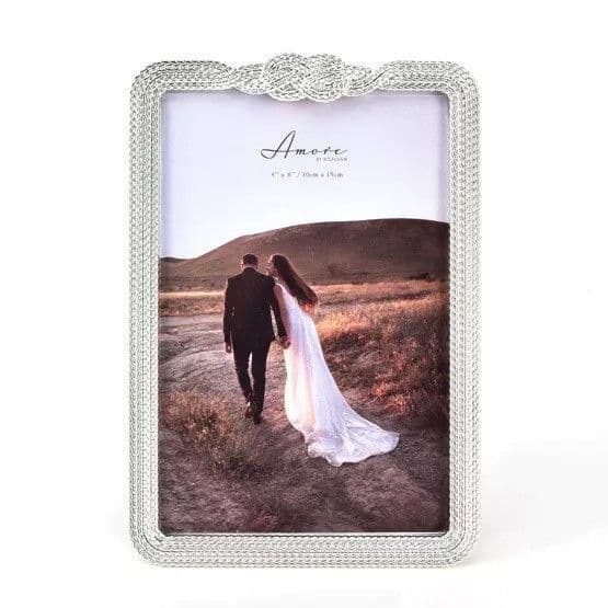 Amore Silverplated Infinity 3D Knot Frame - 4