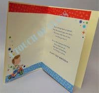 Nephew 1st Birthday Badge  Card - Candy Club - Greetings Cards