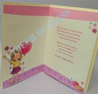 Niece 4th Birthday Badge Card - Candy Club - Greetings Cards