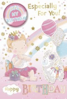 Badge Birthday Card - Young Female