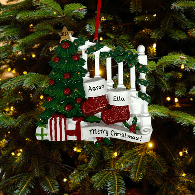 Bannister with 2 Stockings - Personalised