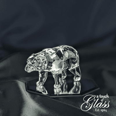 Bear Clear Glass Figurine