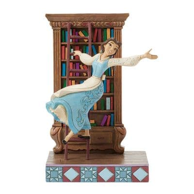 Belle on Bookcase Figurine Disney Traditions