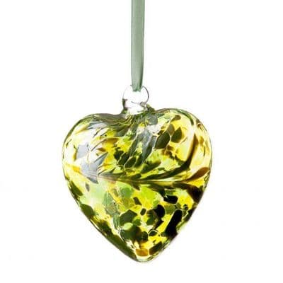 August Birthstone Heart - Amelia Art Glass